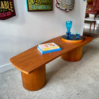 Mid-Century RS Associates Teak Martini Coffee Table. Measurements: L59.5", D23.5",  H17"