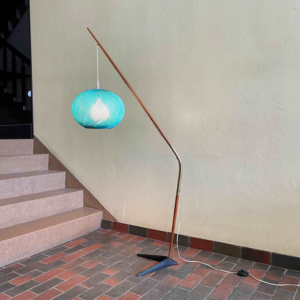 Mid Century Danish “Fishing Pole” Floor Lamp by Svend Aage Holm Sorensen | Mr. Mansfield Vintage 
