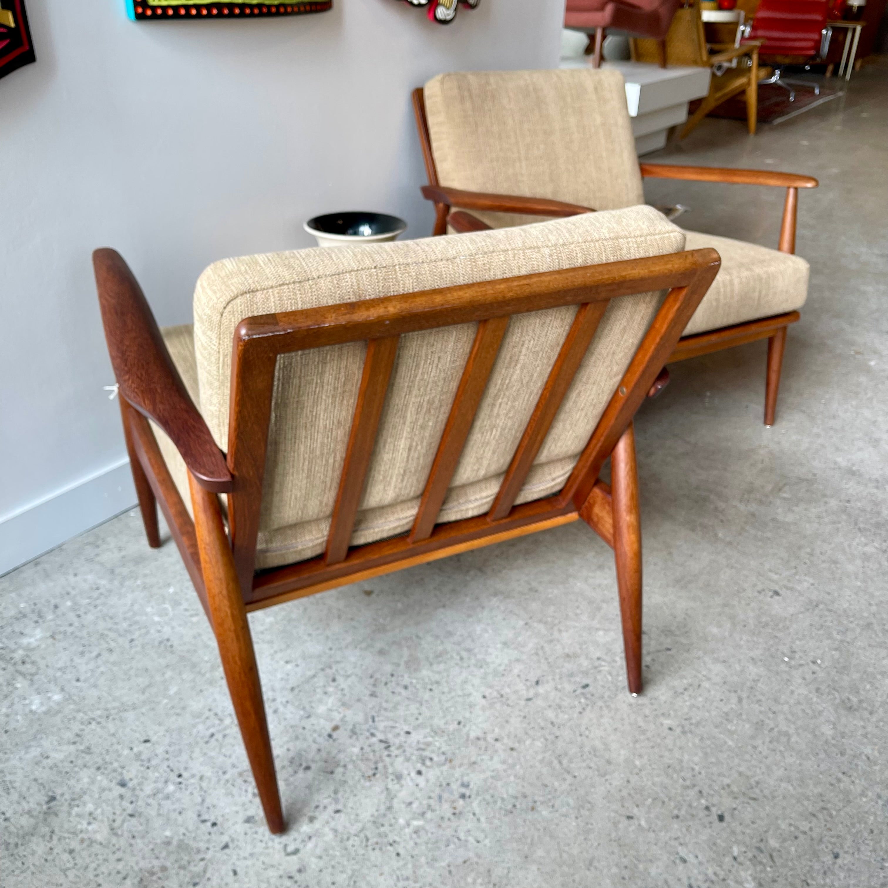 Mid-Century Teak Lounge Chairs