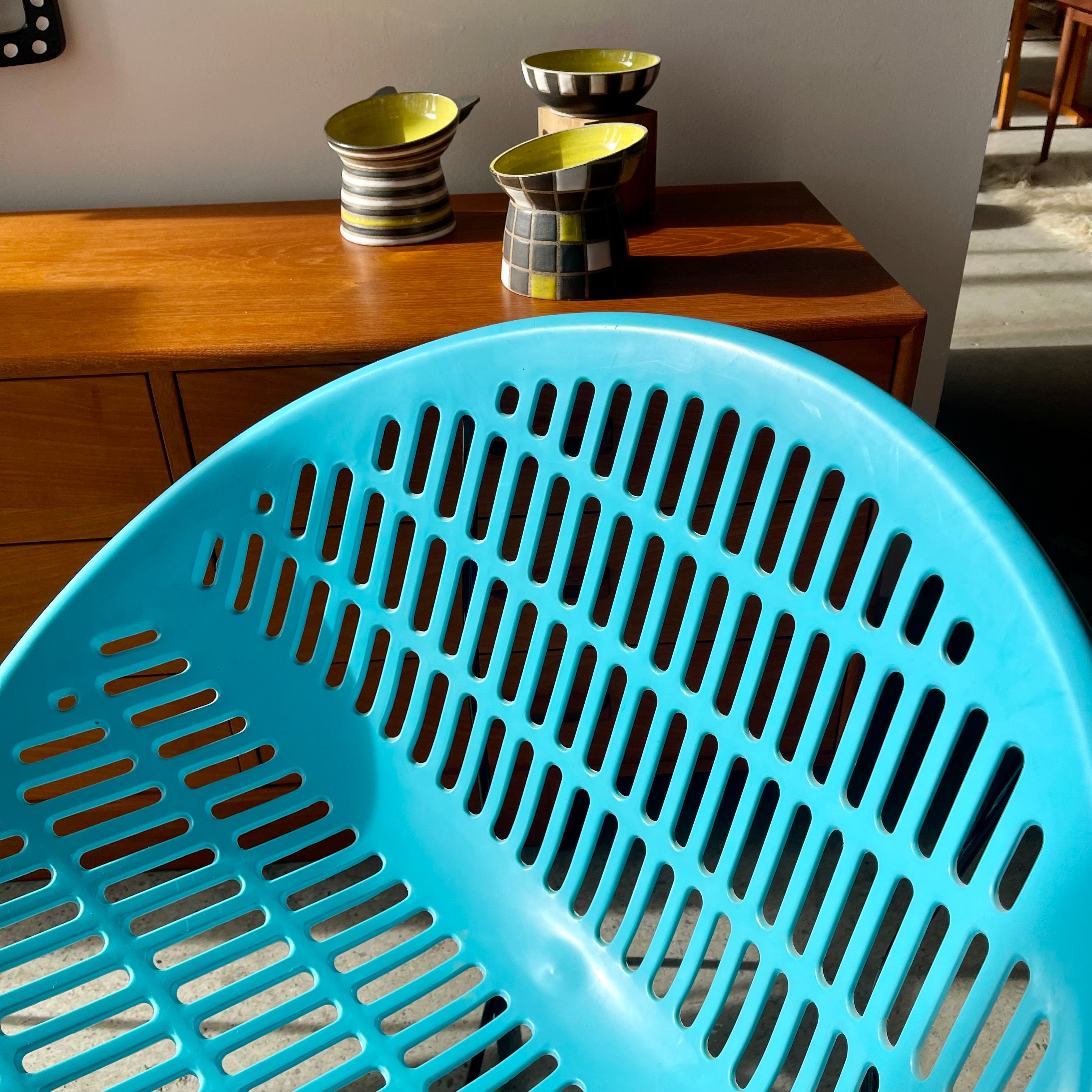 2 Vintage Blue Solair Chairs Made in Canada