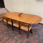 Solid Danish Teak Dining Table by Niels Bach