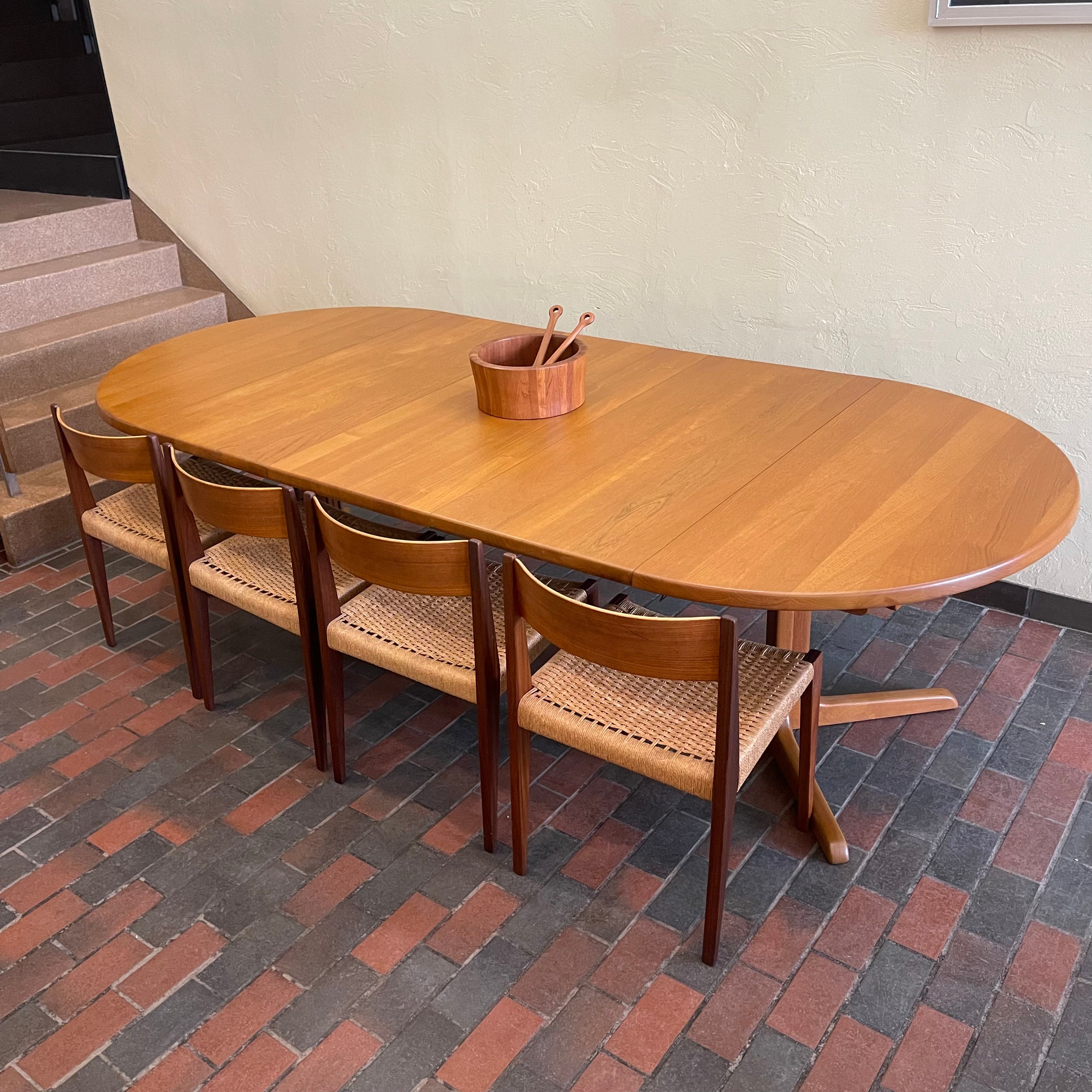 Solid Danish Teak Dining Table by Niels Bach