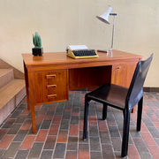 Vintage Teak Open Back Desk | Mr. Mansfield Vintage