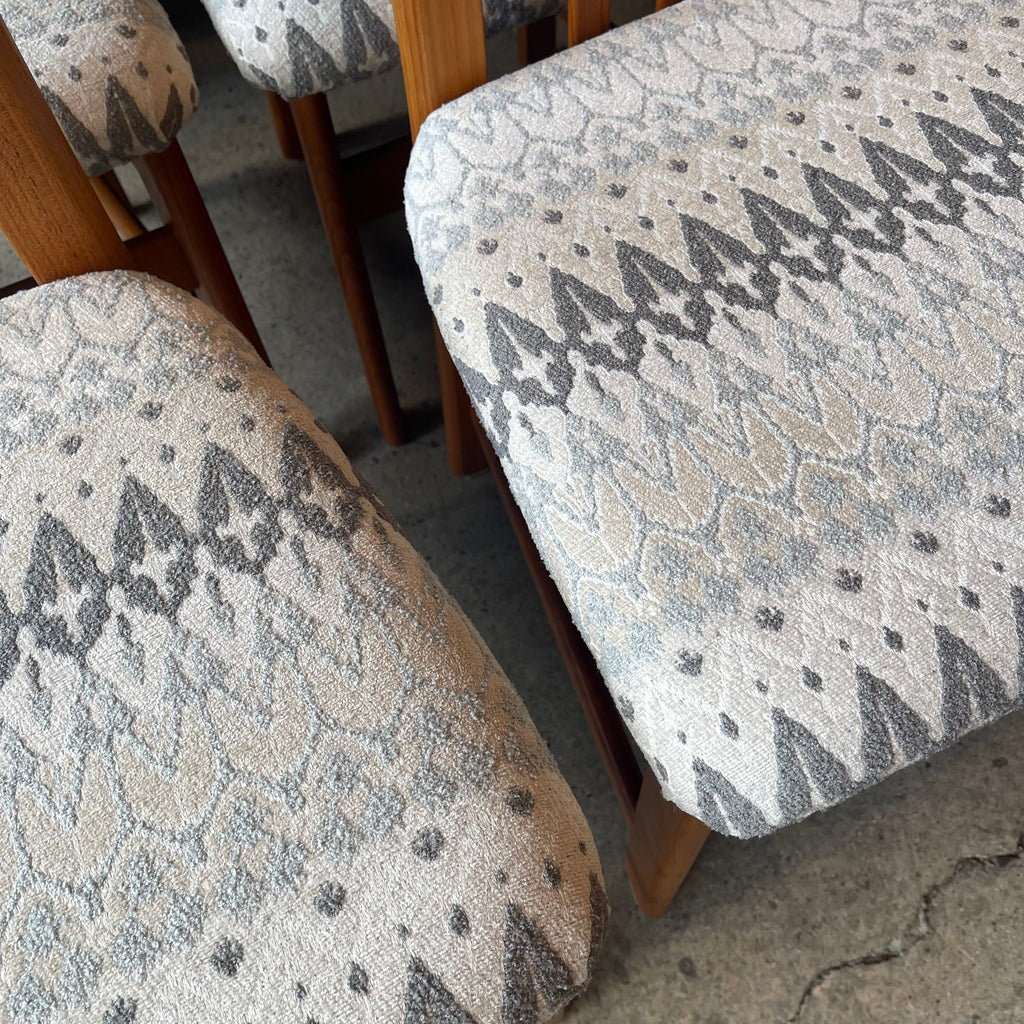 Set of Six Solid Teak Dining Chairs