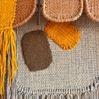Close-up of woven texture on 1970s Derek Graham Whyte tapestry