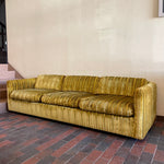 Load image into Gallery viewer, Vintage Golden Velvet Sofa | Mr. Mansfield Vintage