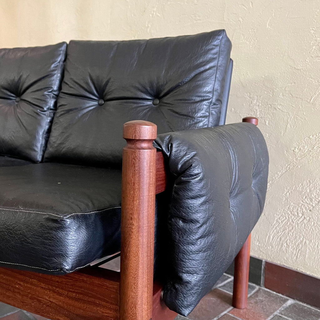 Black upholstery detail on vintage RS Associates sofa