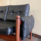 Black upholstery detail on vintage RS Associates sofa
