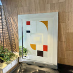 1970s-greg-copeland-geometric-op-art-mirror-with-aluminum-frame. Signed and is numbered 4/250. 