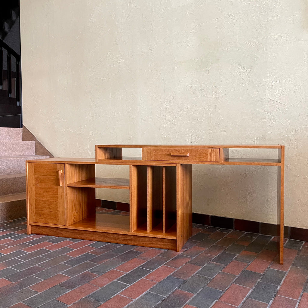  Vintage Expandable Entertainment Unit and Desk | Mr. Mansfield Vintage 