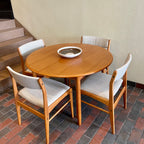 Small Vintage Teak Expanding Round Table