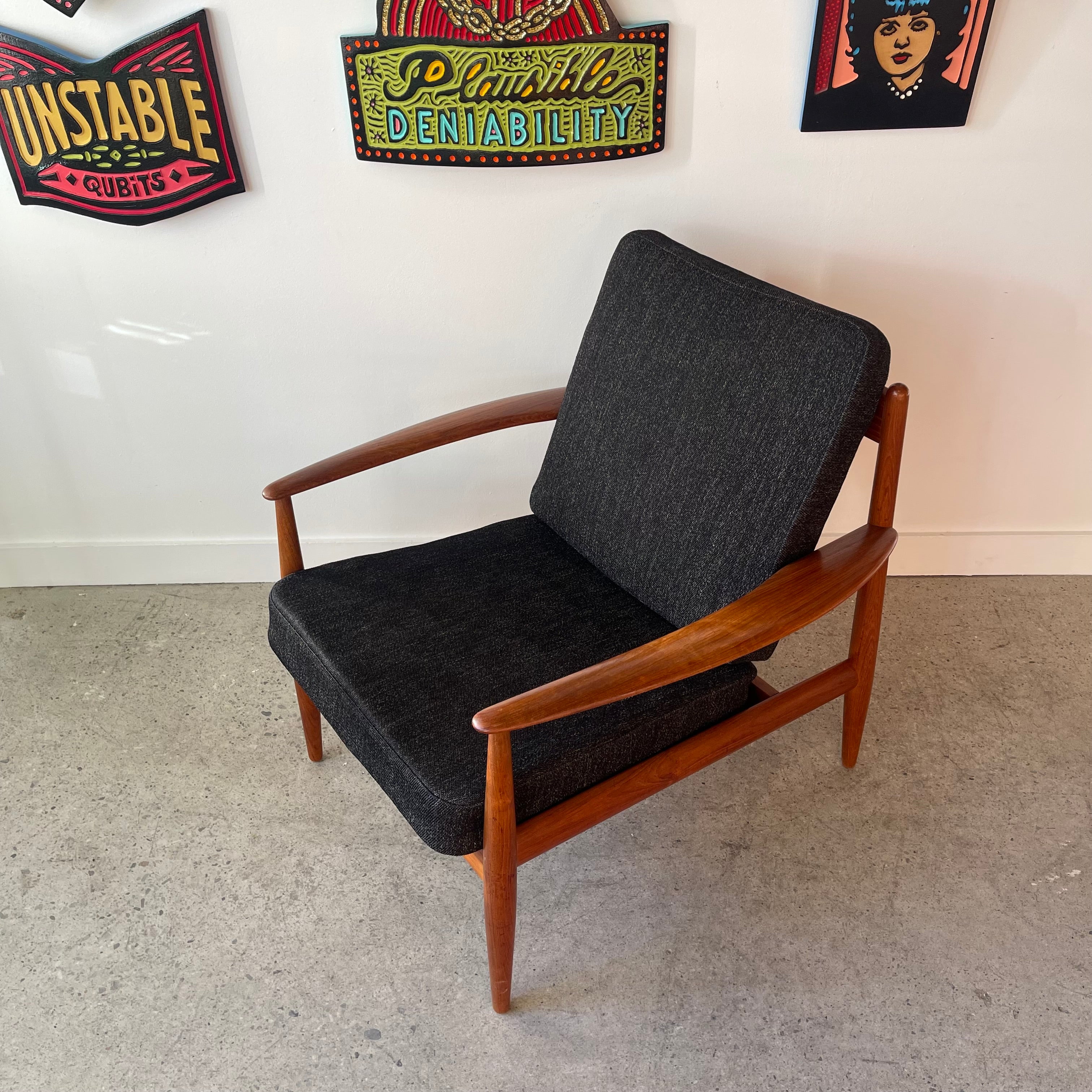 1960s Lounge Chair Designed by Grete Jalk for P. Jeppesen Made in Denmark