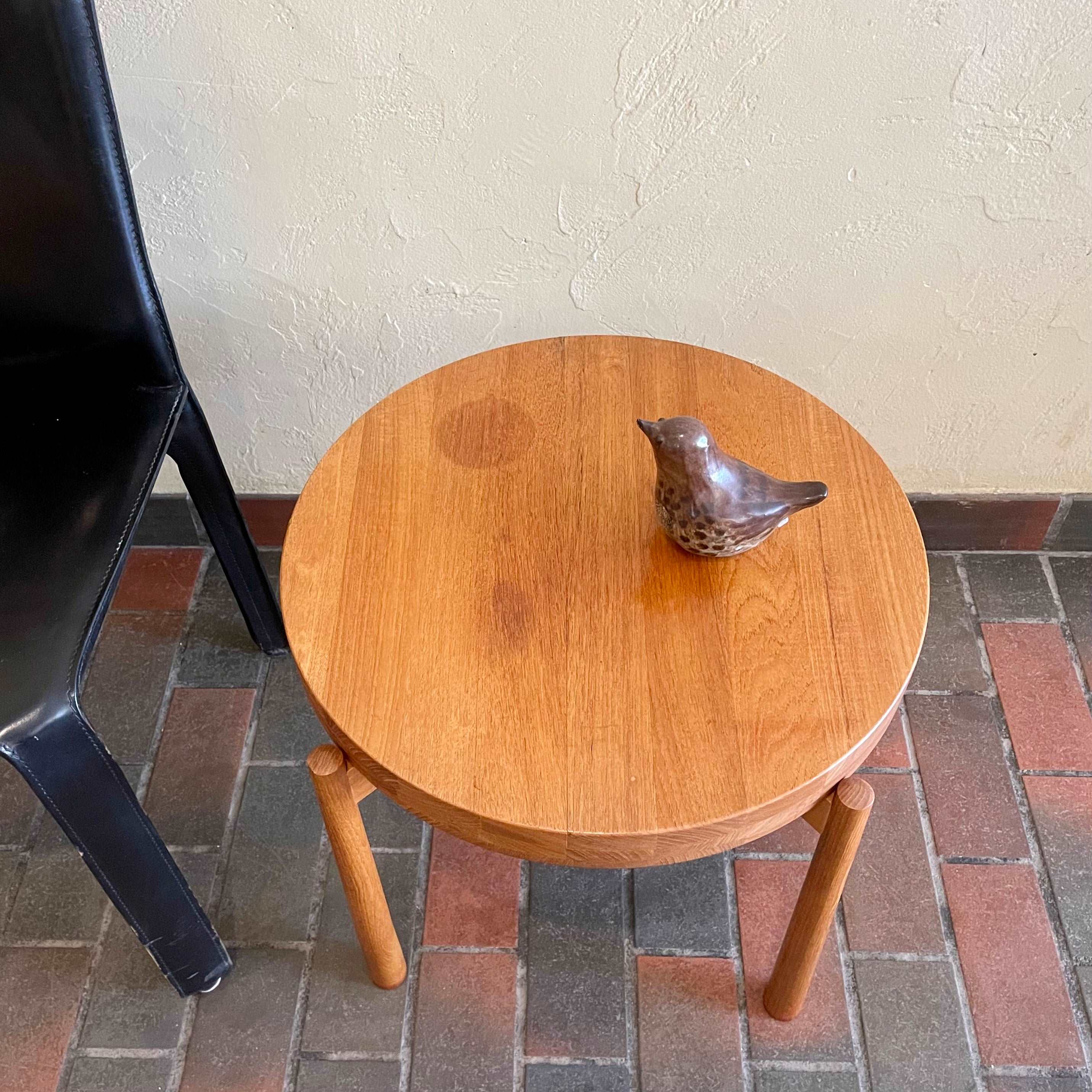 Mid Century Flip Top Teak Side Table for Dux of Sweden by Jens Quistgaard | Mr. Mansfield Vintage 
