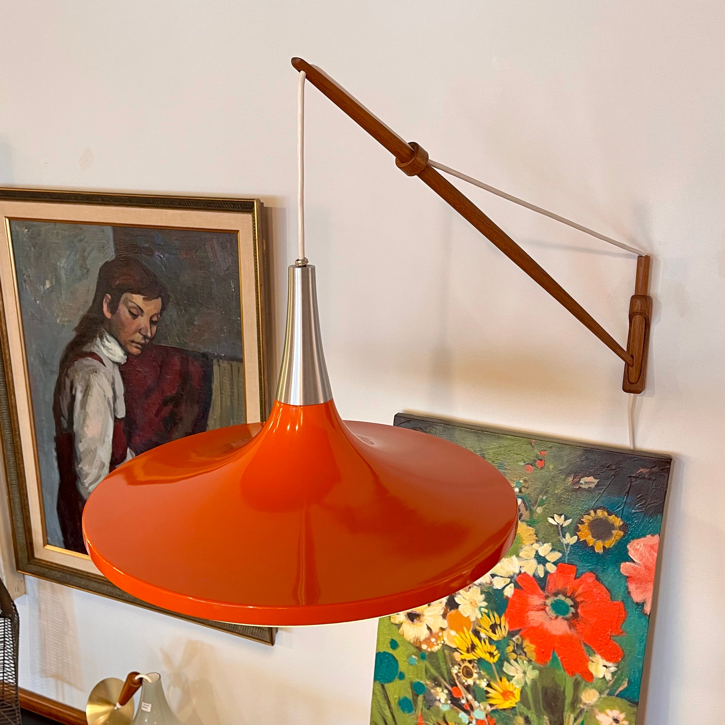 Lisa Johansson-Pape Teak Wall-mounted Swing Arm Lamp