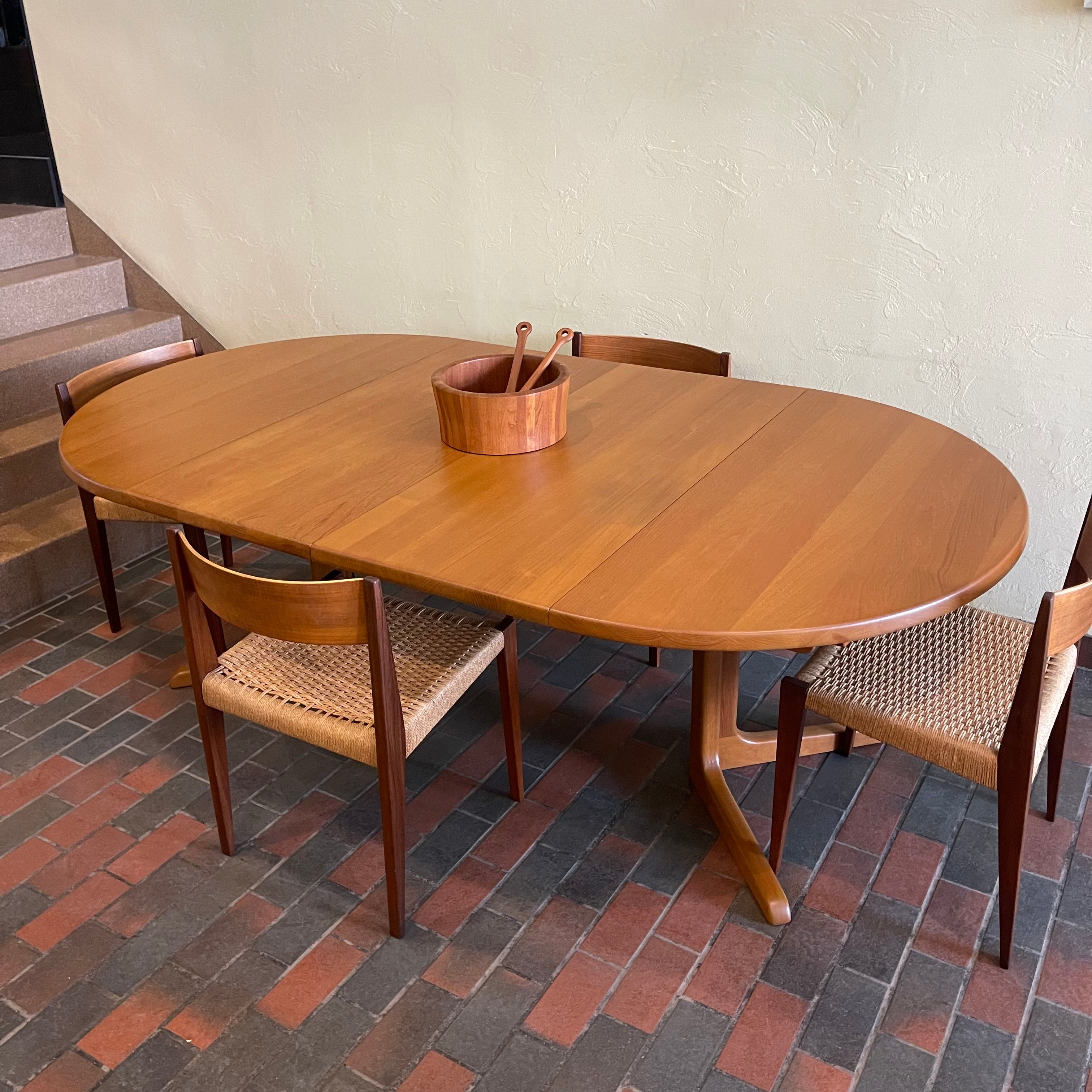 Solid Danish Teak Dining Table by Niels Bach