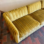 Vintage Golden Velvet Sofa | Mr. Mansfield Vintage 