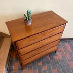 Vintage Four Drawer Walnut Dresser by HPL Furniture
