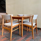 Small Vintage Teak Expanding Round Table