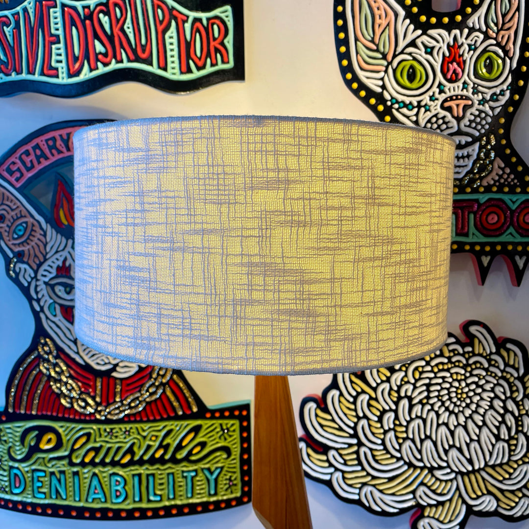 Refinished 1960s Danish Mid-Century Modern Sculpted Teak ZigZag Table Lamp