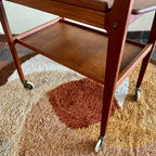 Vintage | Mid Century Teak Scandinavian Bar Cart | Drinks Cart by Erik Gûstavsson Made in Sweden.

