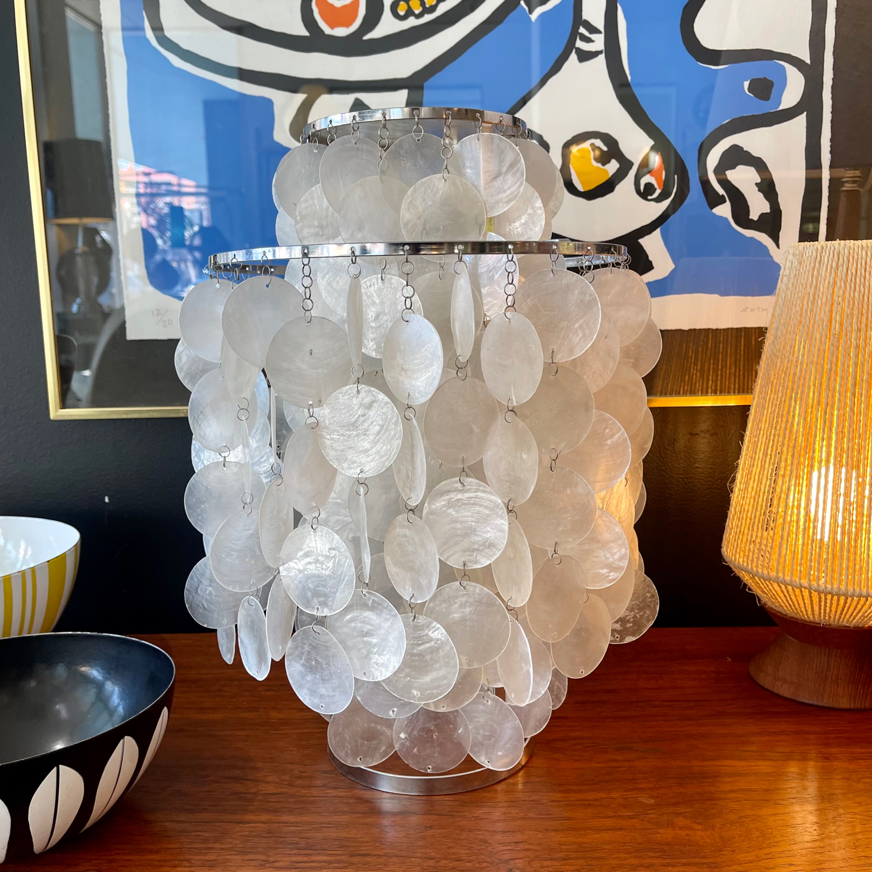 Verpan Fun 2TM Shell Table Lamp by Verner Panton