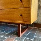 Mid Century RS Associates Teak Six Drawer Dresser with Black Metal Pulls | Mr. Mansfield Vintage 