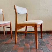 Four Vintage Solid Teak Dining Chairs