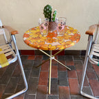 Two Vintage Folding Aluminum Patio Chairs and Table Set | Mr.Mansfield Vintage 
