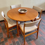 Small Vintage Teak Expanding Round Table