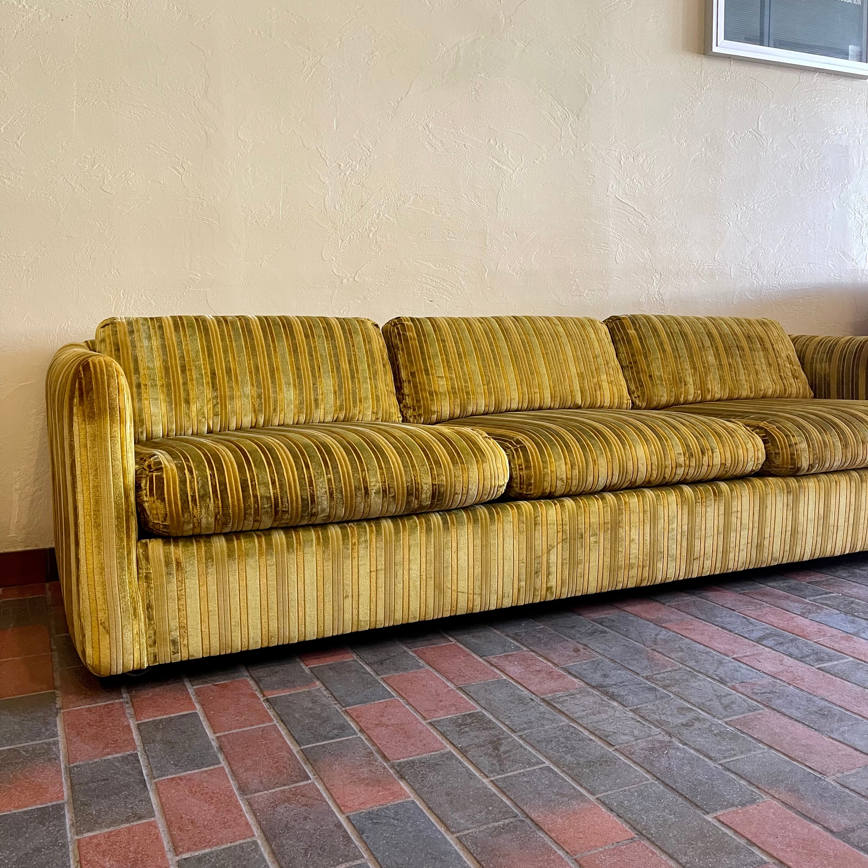 Vintage Golden Velvet Sofa | Mr. Mansfield Vintage