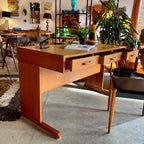 Vintage Slide-Top Teak Desk