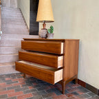 Vintage Three  Drawer Walnut Dresser by HPL Furniture
