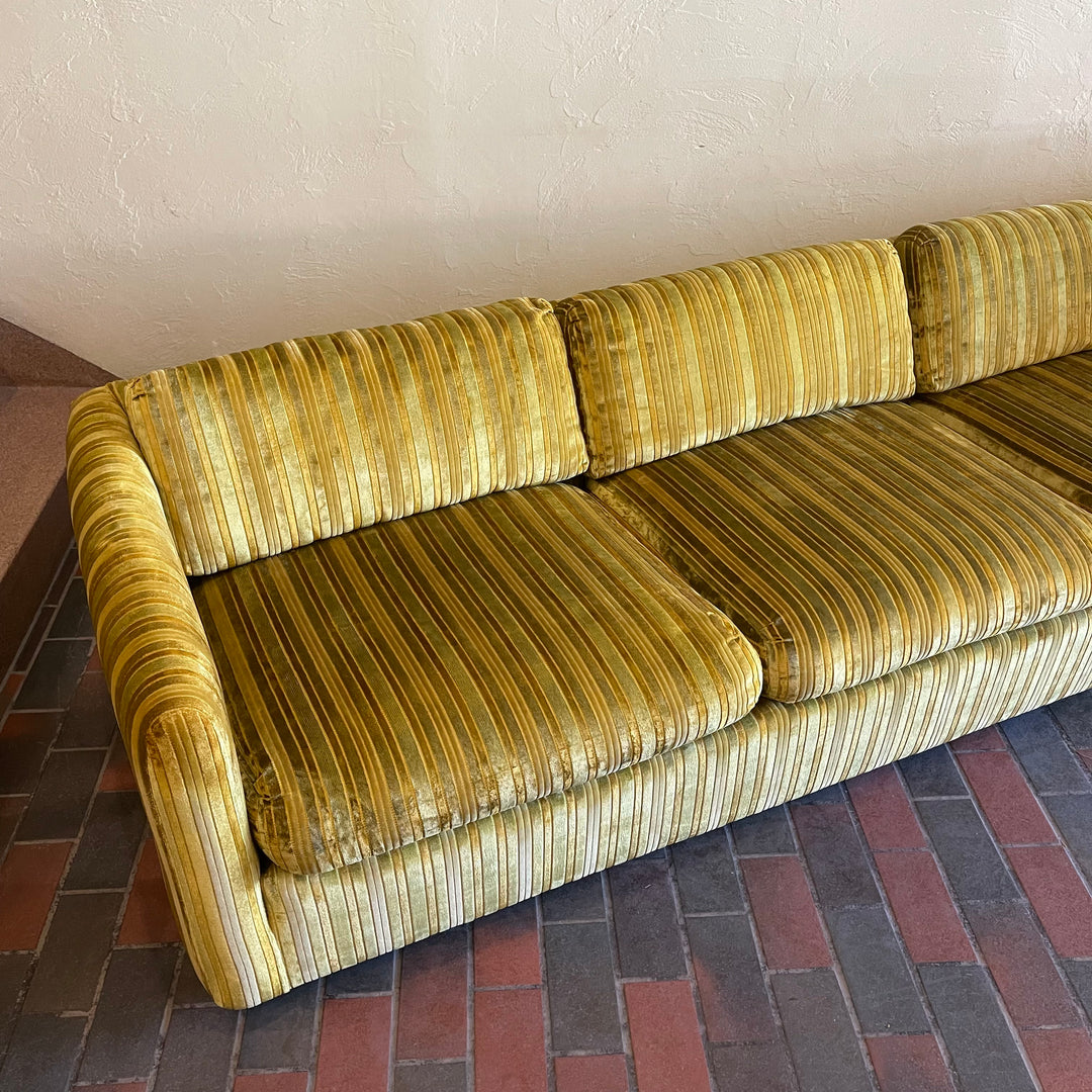 Vintage Golden Velvet Sofa | Mr. Mansfield Vintage 