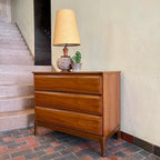 Vintage Three  Drawer Walnut Dresser by HPL Furniture