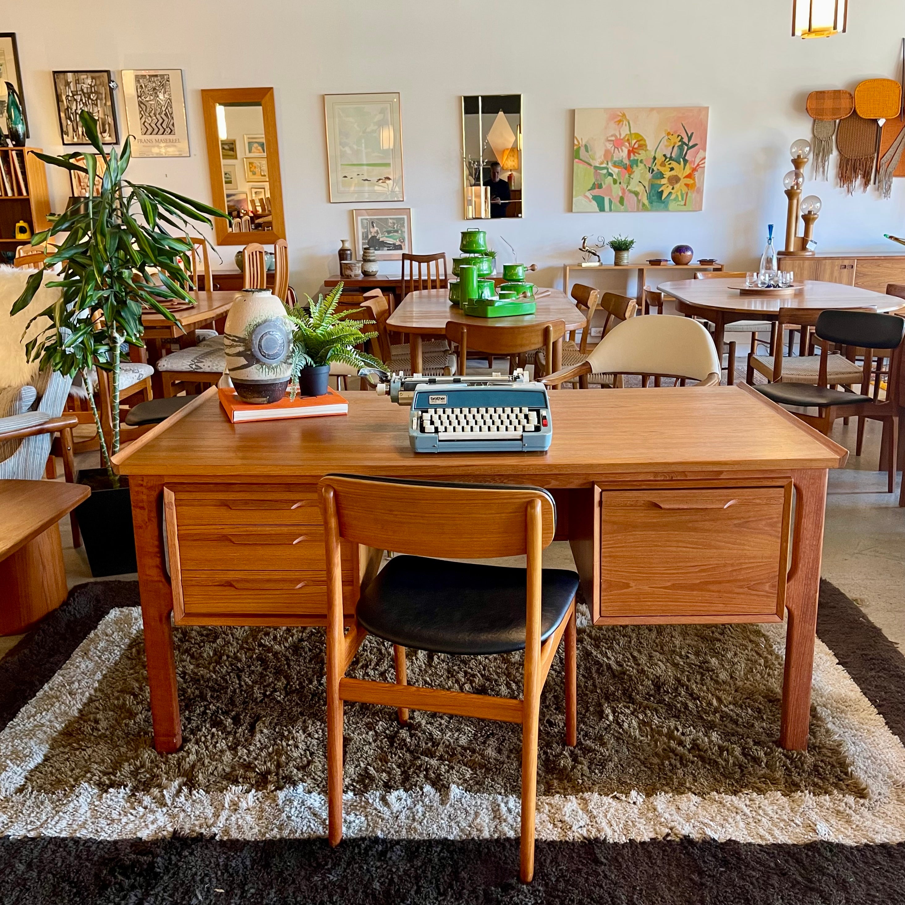 Mid-Century Danish Teak Executive Desk