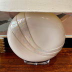 1980s DECO Large Opalescent Pottery and Lucite Table Lamp | signed by Van Teal |Mr. Mansfield Vintage