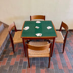 Teak Draw Leaf Flip Top Games Table Made in Denmark