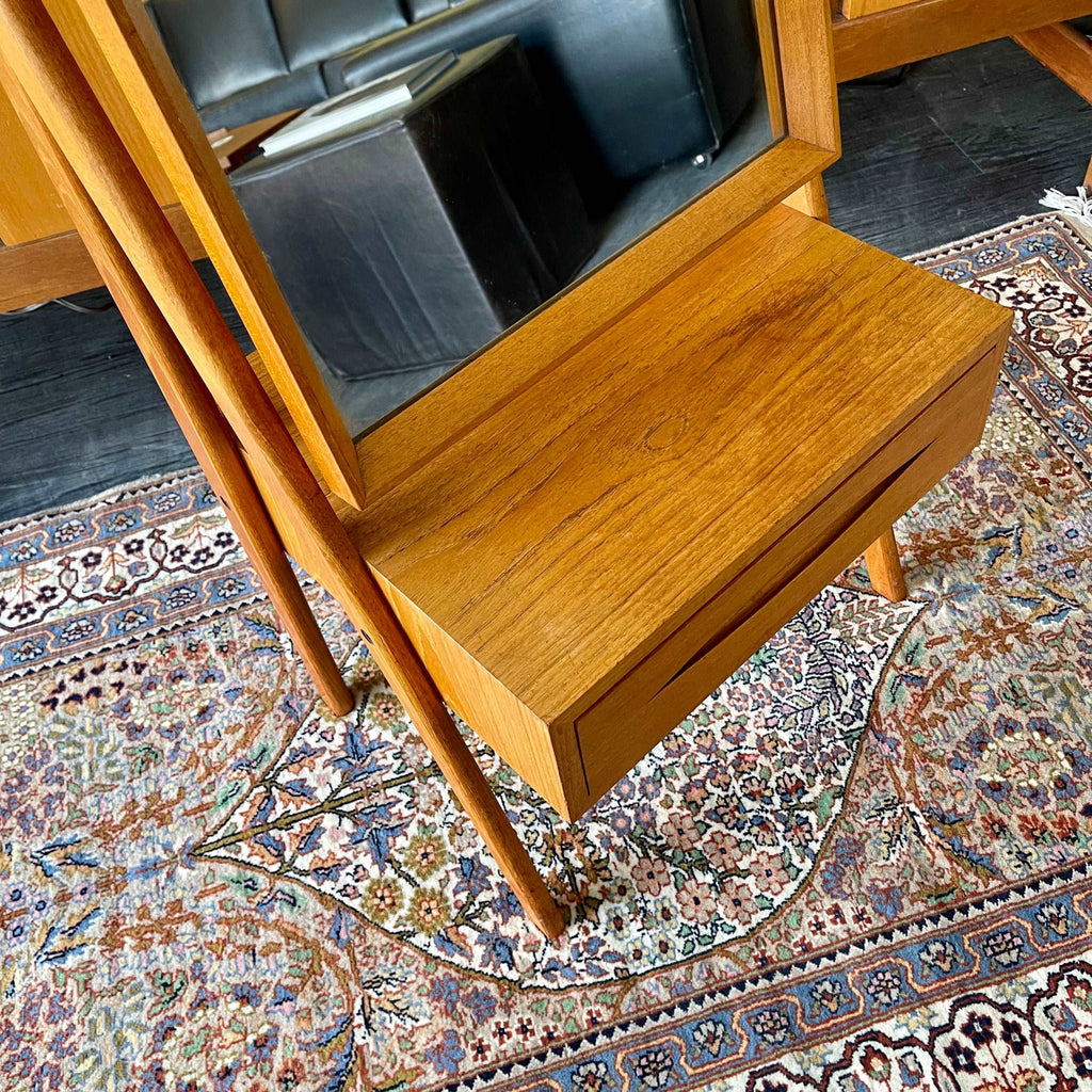 Mark on top of drawer of Arne Vodder teak dressing mirror