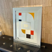  1970s Greg Copeland Geometric OP Art Mirror with Aluminum Frame. It is Signed and is numbered 4/250. 