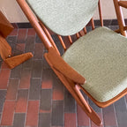Solid Teak Rocking Chair by Frank Reenskaug for Bramin, Denmark. 