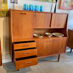 Mid-century Teak Highboard Credenza
