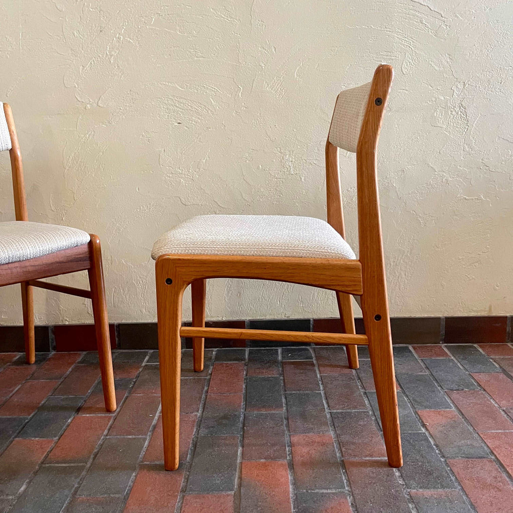 Four Vintage Solid Teak Dining Chairs
