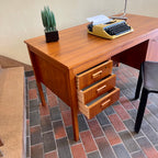Vintage Teak Open Back Desk | Mr. Mansfield Vintage