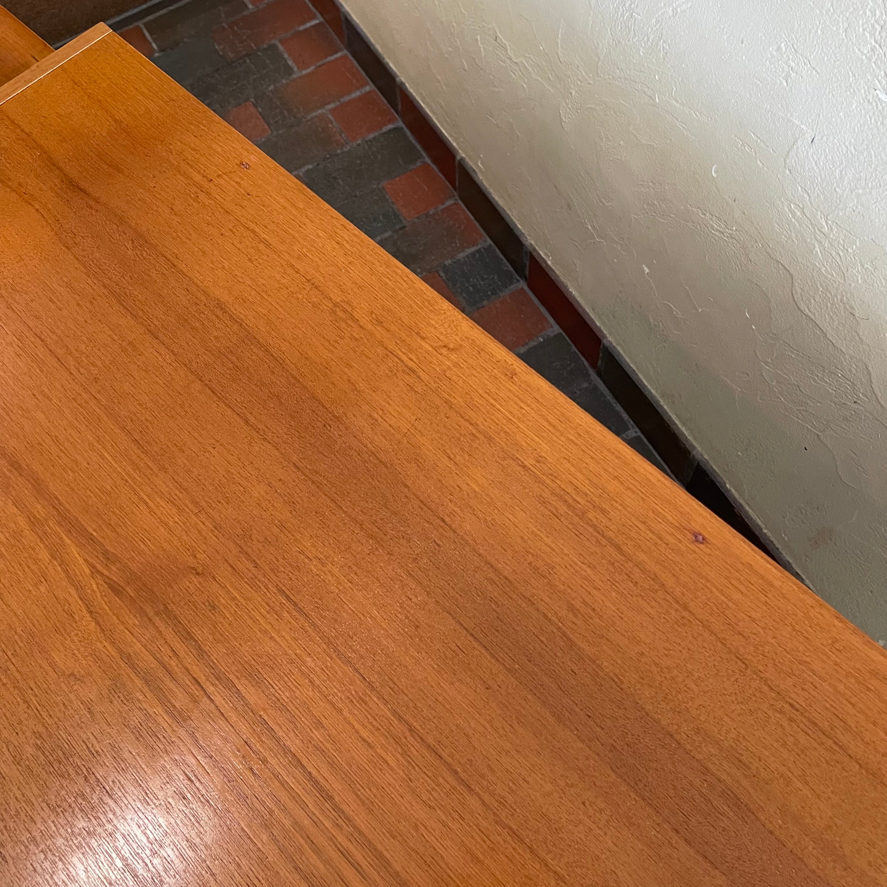 Vintage Teak Expandable Entertainment Unit and Desk