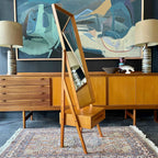 Mid-century teak dressing mirror by Arne Vodder with drawer