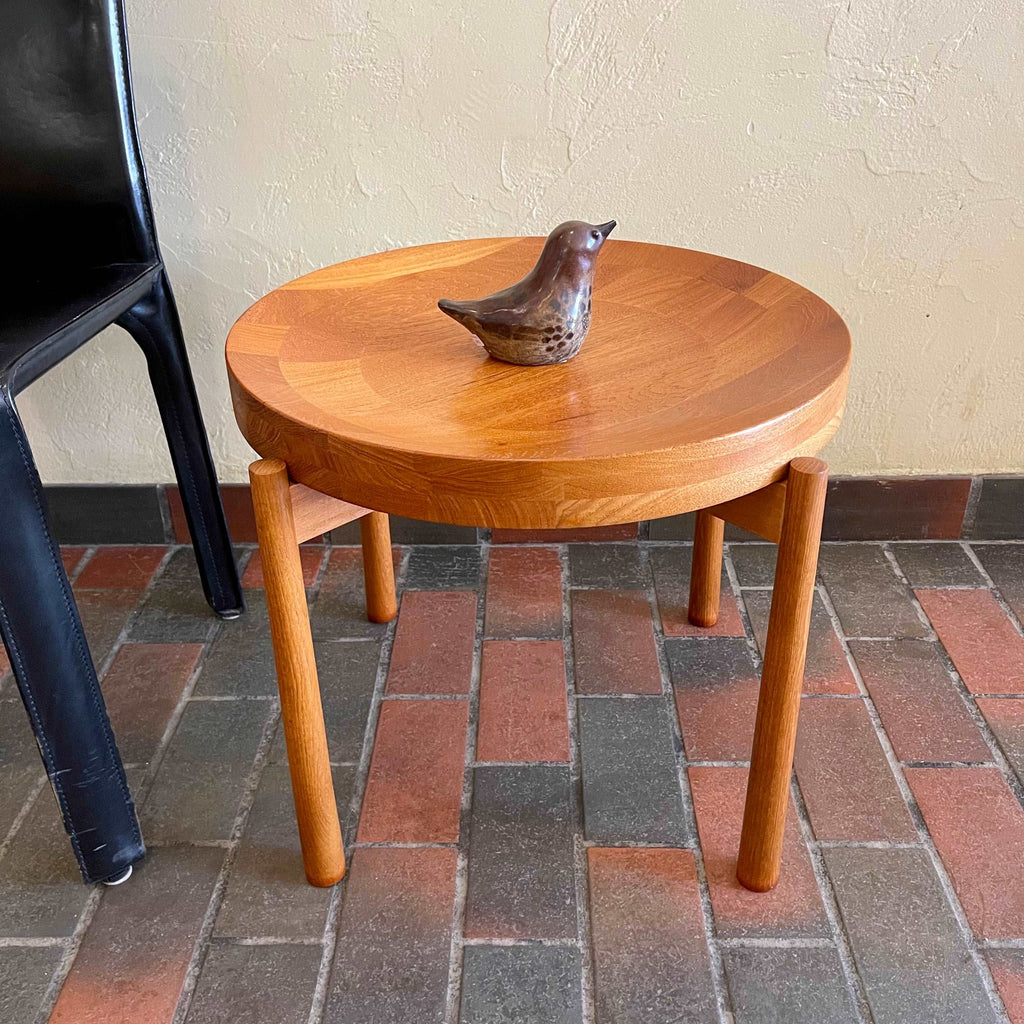 Mid Century Flip Top Teak Side Table for Dux of Sweden by Jens Quistgaard | Mr. Mansfield Vintage 