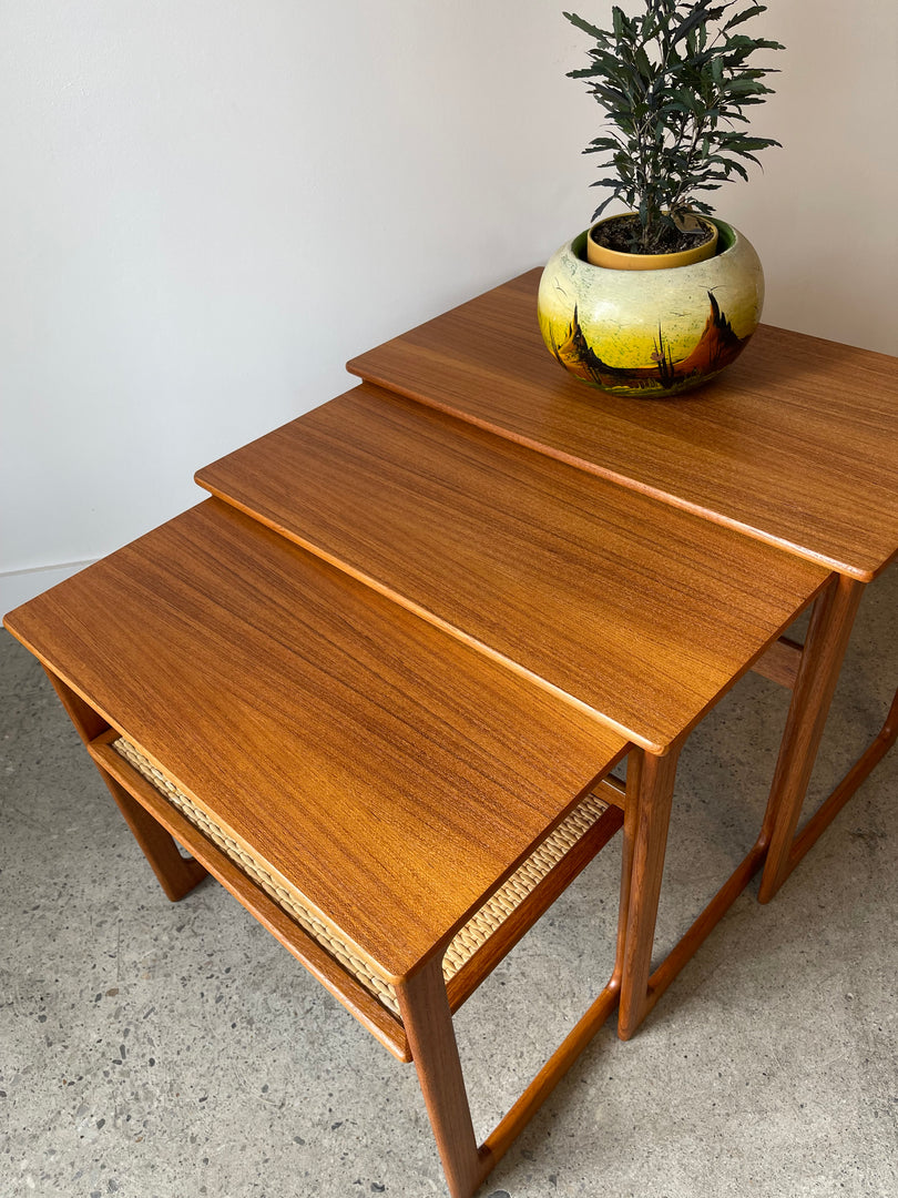 Vintage Teak Nesting Tables by Johannes Andersen, Denmark