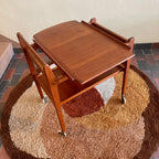 Vintage | Mid Century Teak Scandinavian Bar Cart | Drinks Cart by Erik Gûstavsson Made in Sweden.

