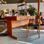 Vintage Slide-Top Teak Desk