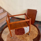 Vintage | Mid Century Teak Scandinavian Bar Cart | Drinks Cart by Erik Gûstavsson Made in Sweden.


